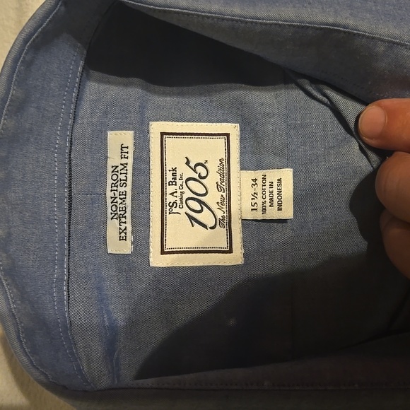 JoS A. Bank BlueGray Collared Shirt - Picture 2 of 2